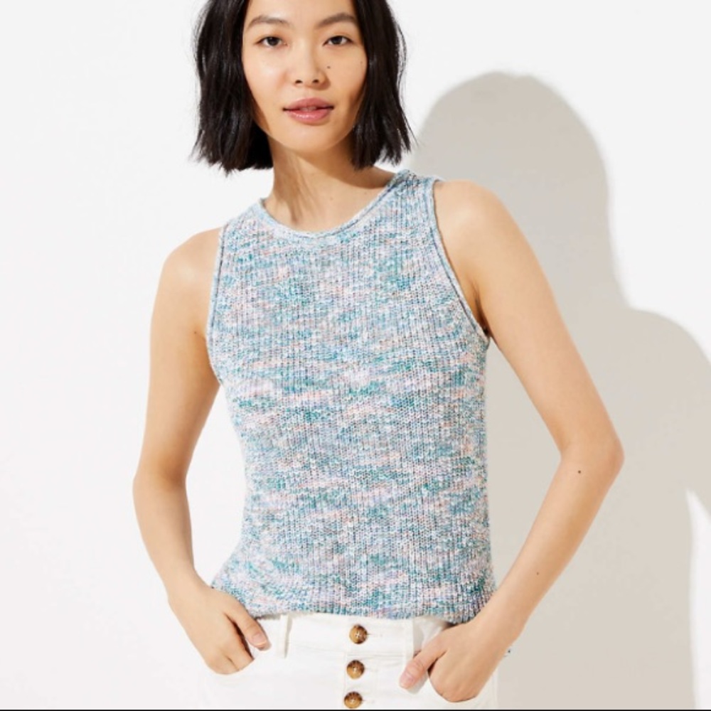 NWT Loft spacedye sweater tank XSP